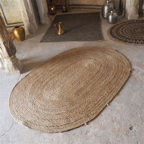 Tapis ovale jute naturel tissé main Dimension Produit 170 x 240 cm