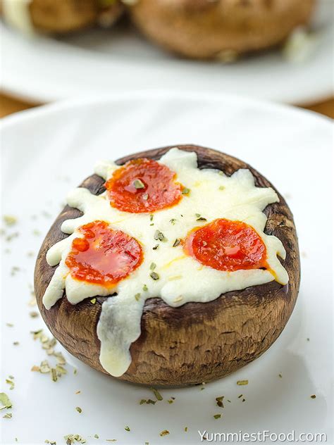 Pizza Stuffed Mushrooms Recipe From Yummiest Food Cookbook