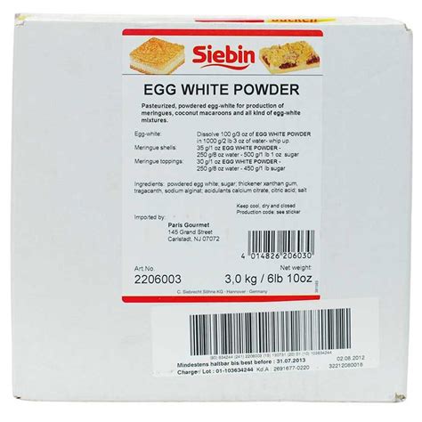 Meringue Mix - Egg White Powder by Siebin - buy Baking and Pastry ...