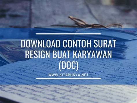 Doc Contoh Surat Resign Karyawan Yang Baik Dan Benar Format Word