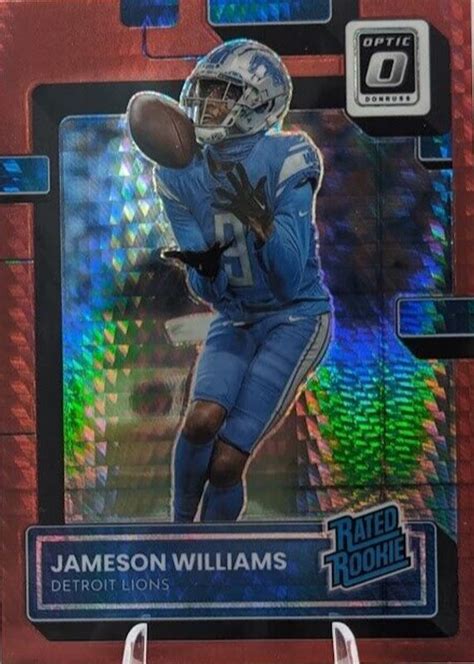 Jameson Williams 2022 Optic 208 Red Hyper Price Guide Sports Card