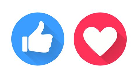 Thumb Up And Heart Icon Vector Like And Love Icon Ready Like And Love