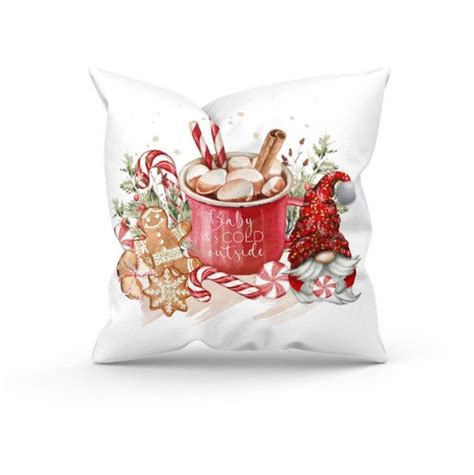 Hot Cocoa Red Mug Christmas Gnome PNG Christmas Sublimation Etsy