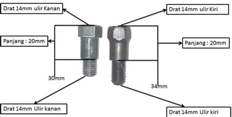 Ukuran Drat Spion Yamaha Perbedaan Harga Arah Putar Otoflik