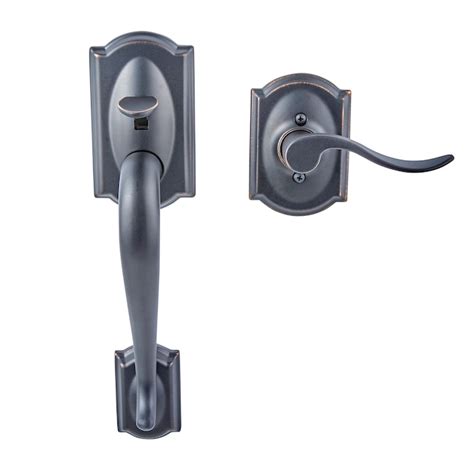 Schlage Camelot Aged Bronze Entry Door Handleset Accent At