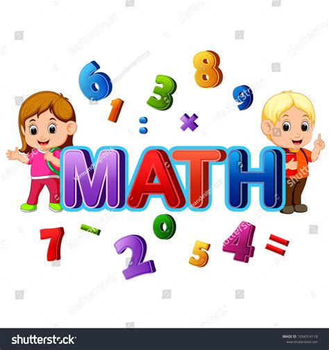 Vector Illustration Font Design Word Math Stock Vector Royalty Free