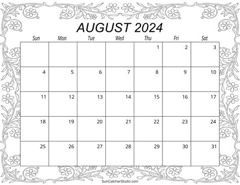 Printable Calendar August Free Printable Pdf Tania Florenza