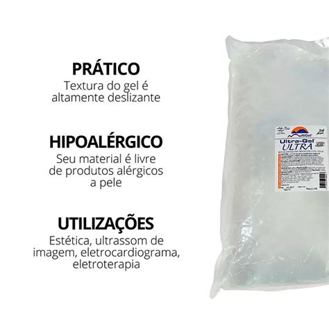 Gel Condutor Para Ultrassom Eletrocardiograma Multigel Ultra Gel