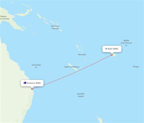 All Flight Routes From Nadi To Brisbane Nan To Bne Flight Routes