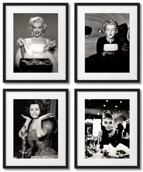 Monroe Hepburn Loren Komplet Eleganckich Plakat W Dekorama