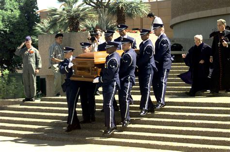 The Us Air Force Honor Guard Carries The Casket Of The Late Senator And Former Us Air Force