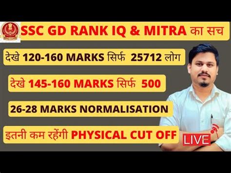 Ssc Gd Constable Rank Iq And Mitra Data Analysis Physical Cut Off