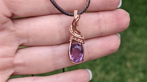 Faceted Gemstone Wire Wrapped Pendant Tutorial Youtube