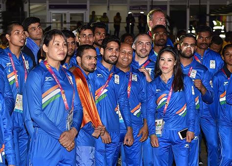 Indian Contingent At 2018 Commonwealth Games Photos कॉमनवेल्‍थ गेम्