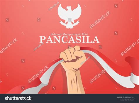 Social Media Poster Selamat Hari Pancasila Stock Vector Royalty Free