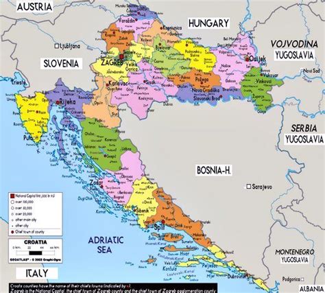 Detailed Political Map Of Croatia Ezilon Maps Images