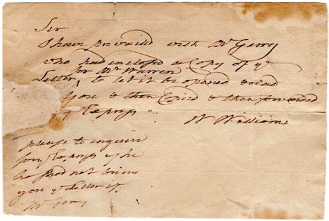 Lot William Williams Re Letter From Fellow Doi Signer Elbridge Gerry