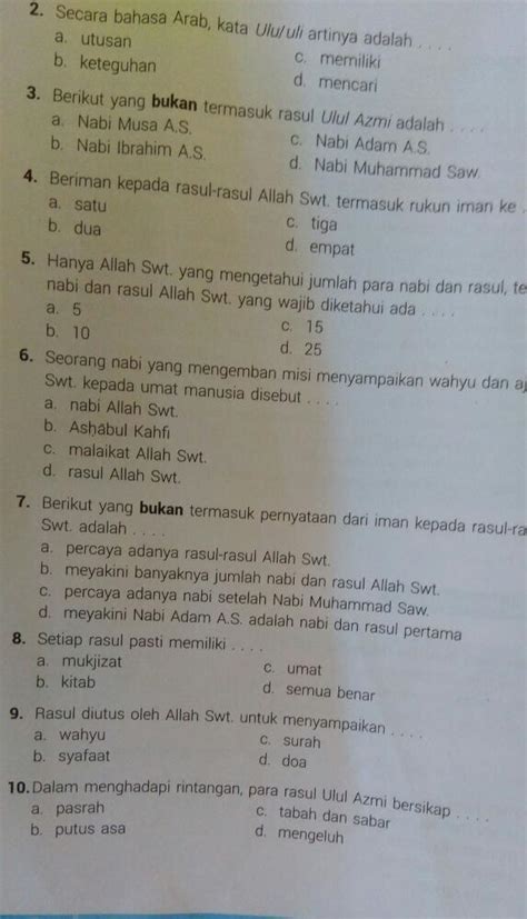 Nabi Ulul Azmi Artinya Ilmu