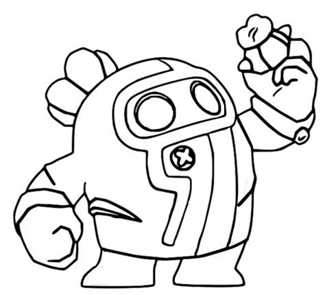 Dibujo para colorear Brawl Stars El Espectáculo Acrobático Spike