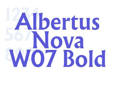 Albertus Nova W07 Bold Font Free Download Now