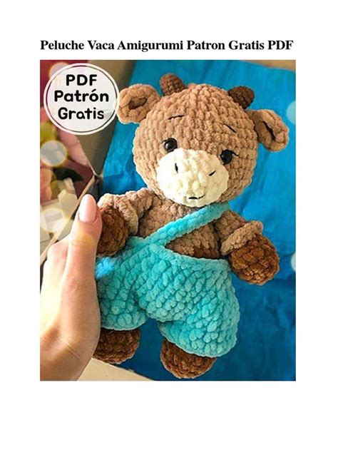 Peluche Vaca Amigurumi Patron Gratis PDF PDF Arte Popular