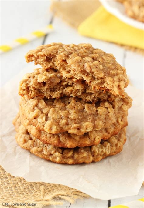 Moist And Chewy Banana Oatmeal Cookies Life Love And Sugar