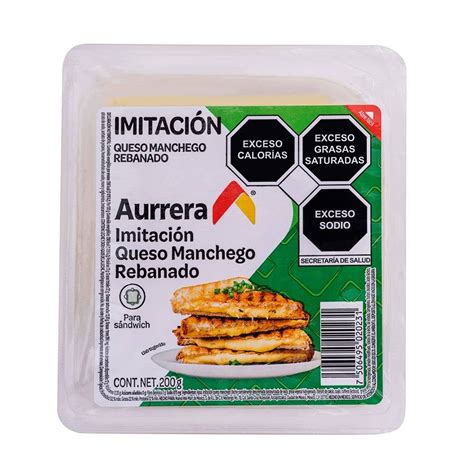 Queso imitación tipo manchego Aurrera sandwichero 200 g Walmart