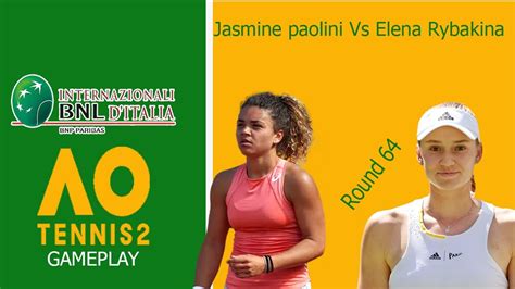 Jasmine Paolini Vs Elena Rybakina Rome Open Gameplay