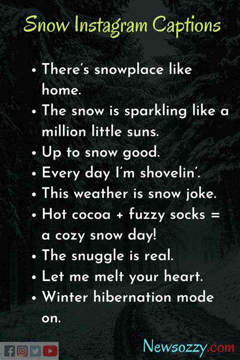 Top 50 Snow Captions For Your Winter IG Pics Best Cool Snow Quotes