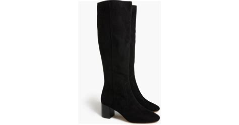 J Crew Knee High Heeled Boots In Black Lyst