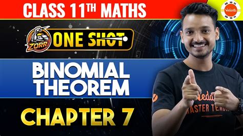 One Shot Maths Binomial Theorem Chapter 7 Class 11 YouTube