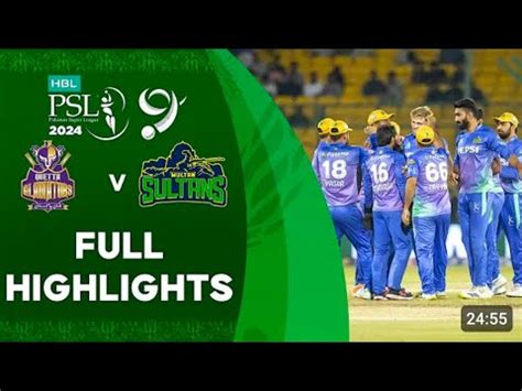 Full Highlights Quetta Gladiators VS Multan Sultan Match 30 HBL