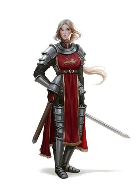 Female Fighter Knight Pathfinder Pfrpg Dnd Dandd D20 Fantasy Female