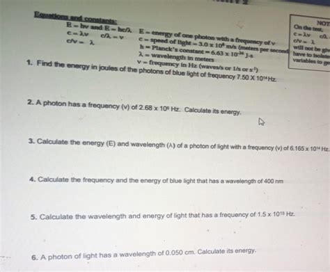 Solved 2 A Photon Has A Frequency V Of 268 × 106 Hz Calculate