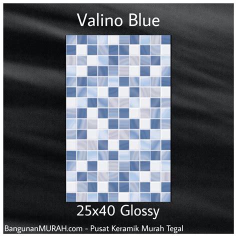 Signature Keramik Dinding X Valino Blue Motif Mozaik