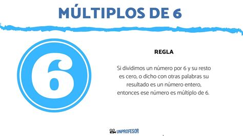 Regla De Los Múltiplos De 6