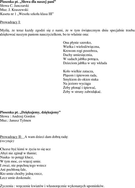 Scenariusz Przedstawienia Z Okazji Dnia Edukacji Narodowej Pdf