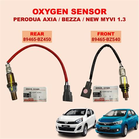 Original Perodua Axia Bezza New Myvi 13 Oxygen Sensor 4 Pin Rear Front Oxi Pecut Oksigen Lambda