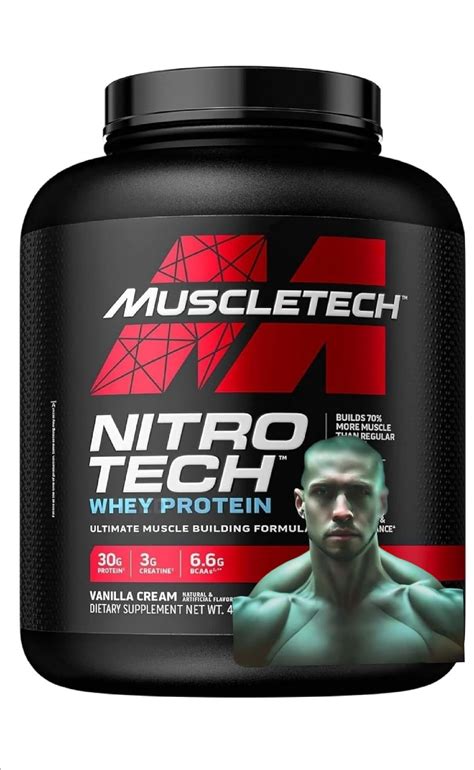 Muscletech Whey Protein Powder Nitro Tech Isolate And Peptides Protein Creatine For Muscle Gain