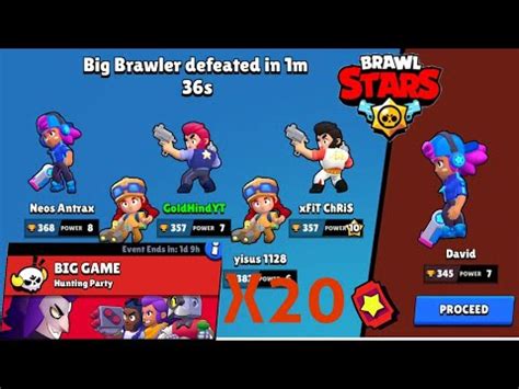 EPIC BIG GAME HUNTING PARTY Brawl Stars YouTube