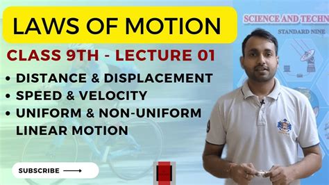 Class 9th Laws Of Motion Lecture 1 Distance And Displacement Speed And Velocity Youtube