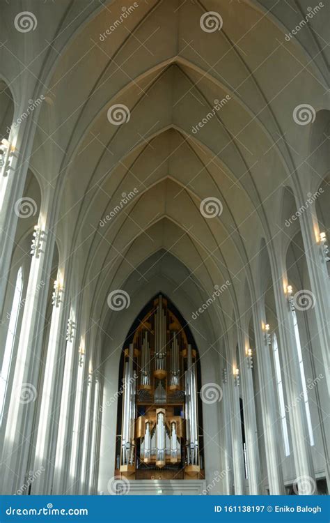 Interior of the Famous Hallgrimskirkja Church Stock Image - Image of aerial, europe: 161138197