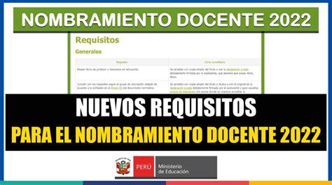 Nombramiento Docente Conozca Los Nuevos Requisitos Para El