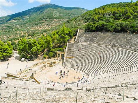 The Amphitheater Epidaurus Editorial Stock Image Image Of Building