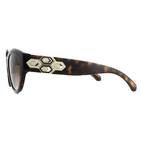 Sunglasses Cat Eye Dark Havana Brown Gradient Sunglasses Bvlgari