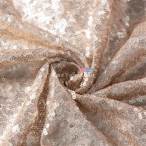 Matte Champagne Glitz Mm Sequin Fabric By The Yard Oneyard