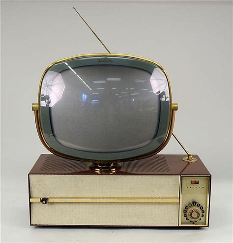 Lot Philco Predicta Princess Swivel Television Circa 1959