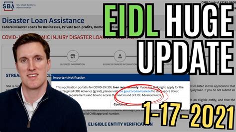 EIDL Grant Update 10K EIDL PORTAL OPENS SOON YouTube