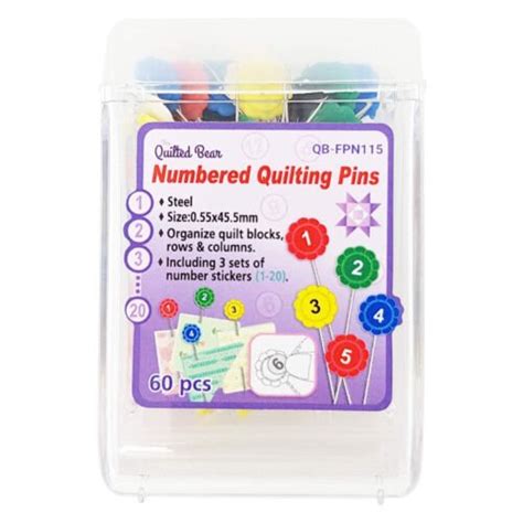 Numbered Quilting Pins