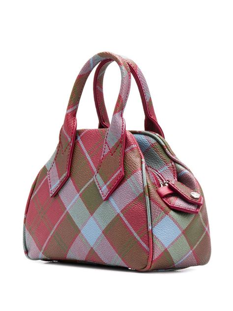 Vivienne Westwood Leather Tartan Mini Bag in Red - Lyst